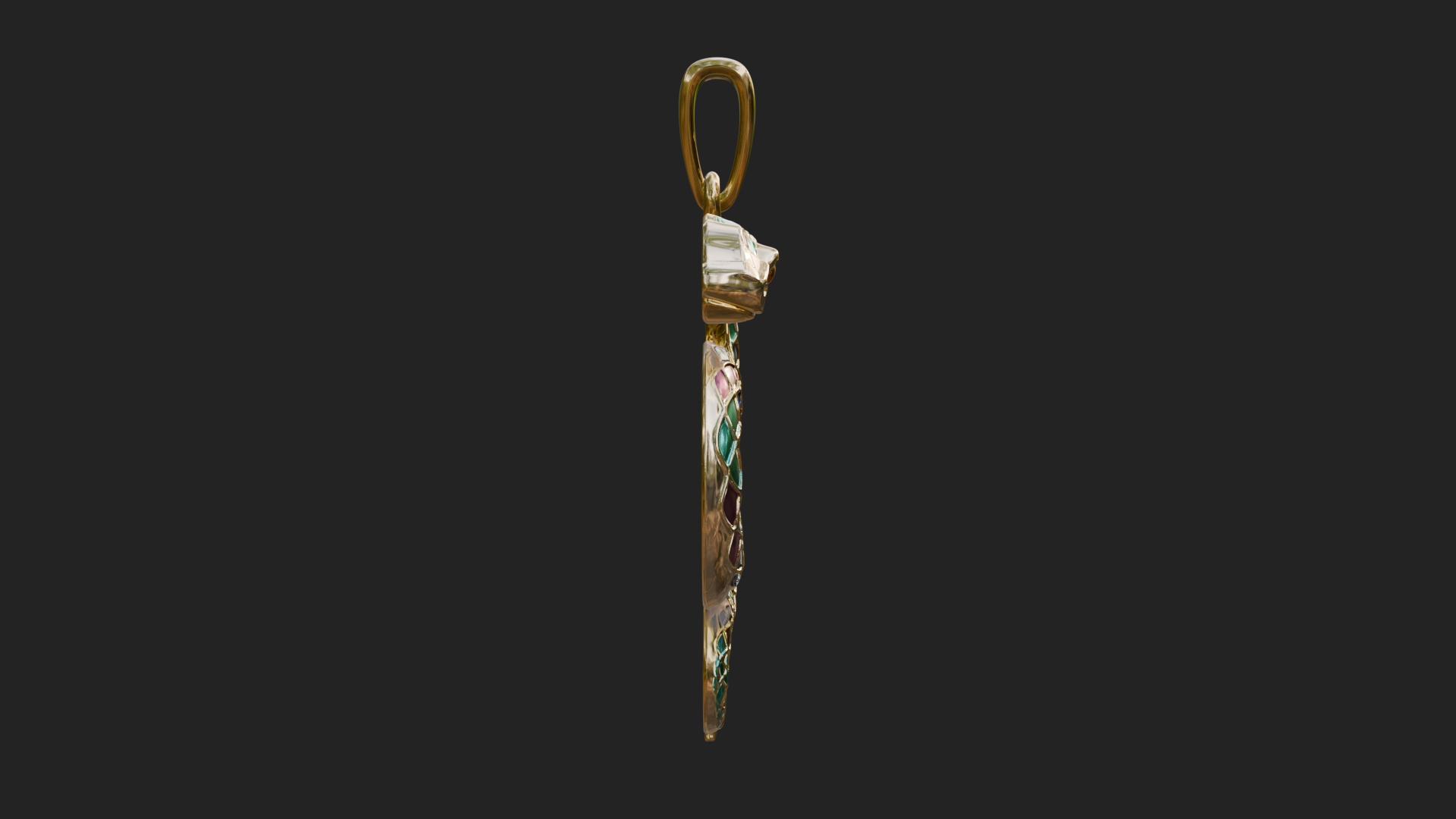 Coiled Enamel Snake Pendant Design 3 3D Print Model 3D Model