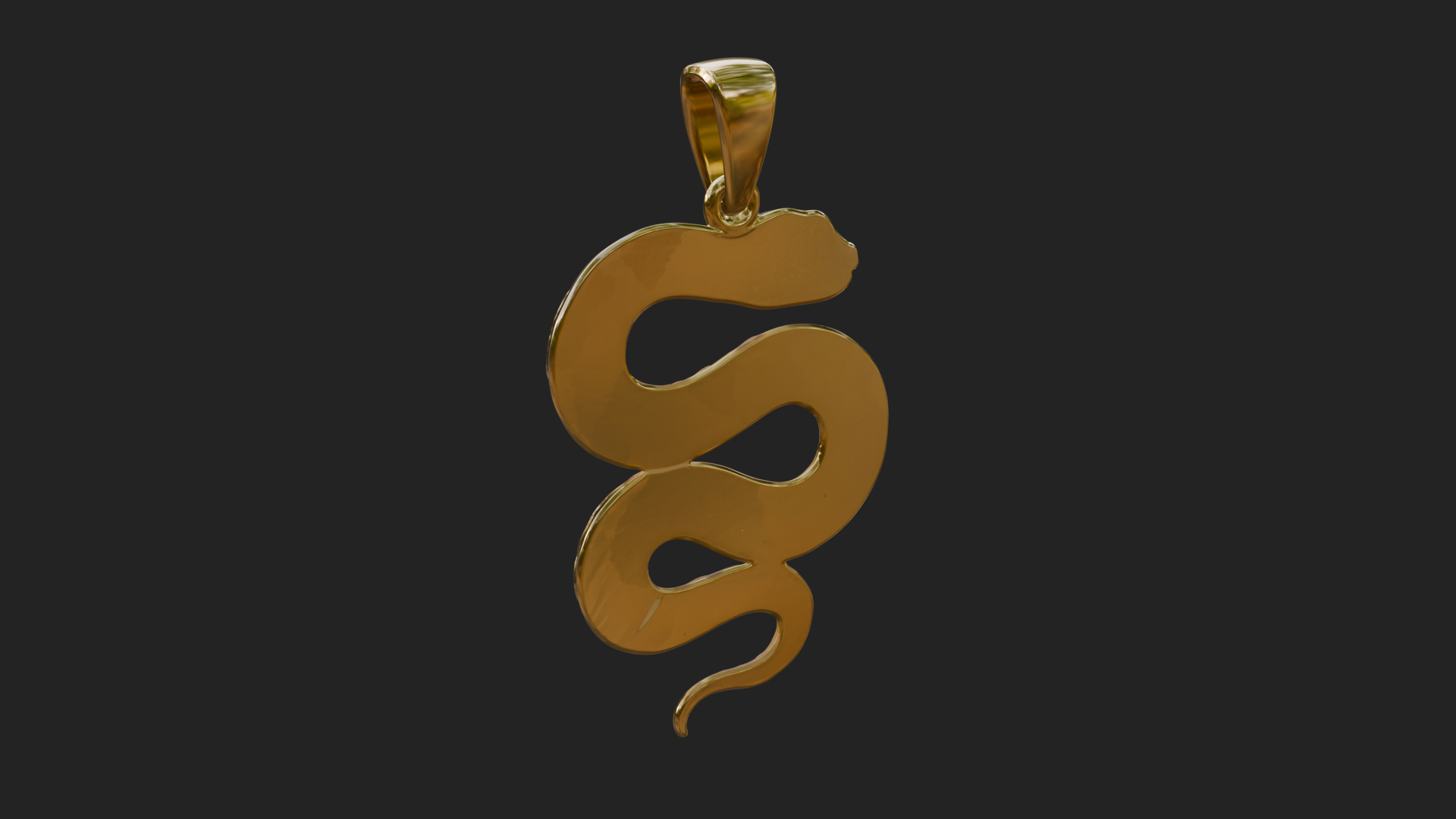 Coiled Enamel Snake Pendant Design 3 3D Print Model 3D Model