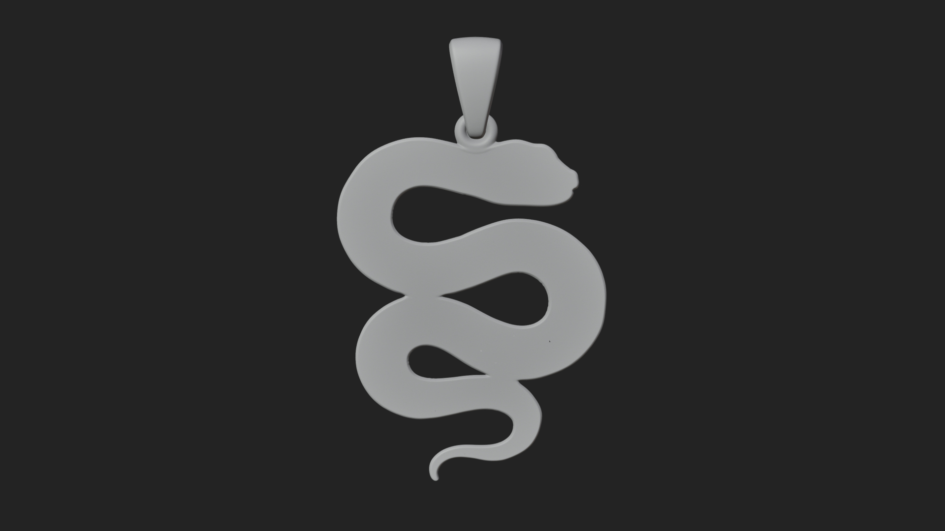 Coiled Enamel Snake Pendant Design 3 3D Print Model 3D Model