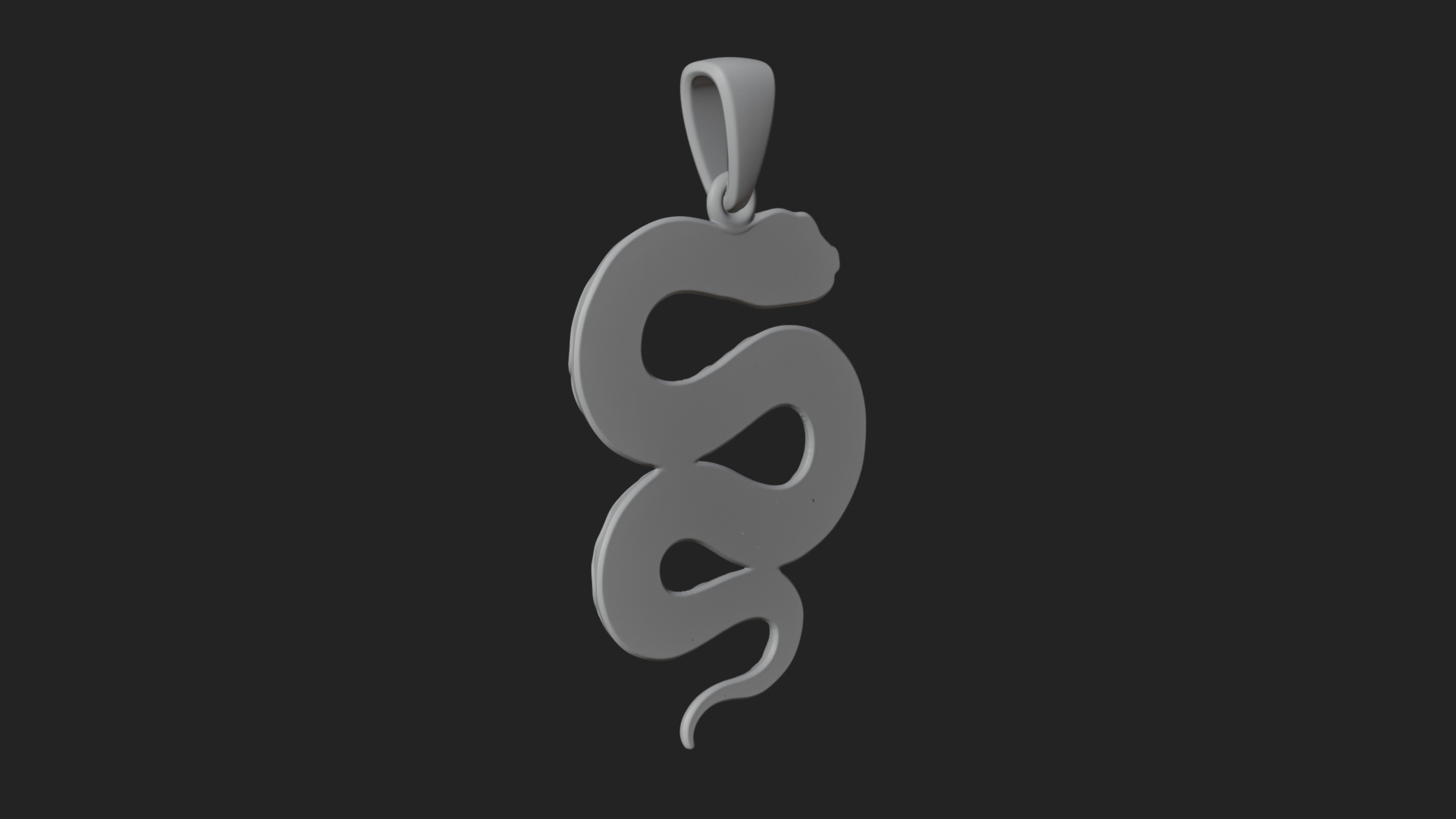 Coiled Enamel Snake Pendant Design 3 3D Print Model 3D Model