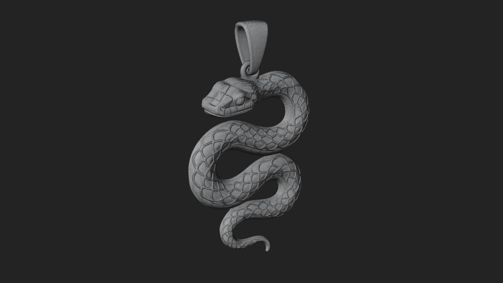 Coiled Enamel Snake Pendant Design 3 3D Print Model 3D Model