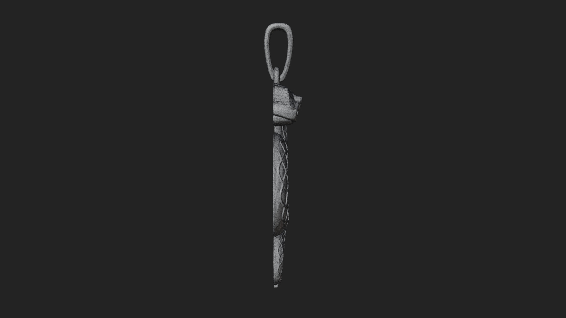 Coiled Enamel Snake Pendant Design 3 3D Print Model 3D Model
