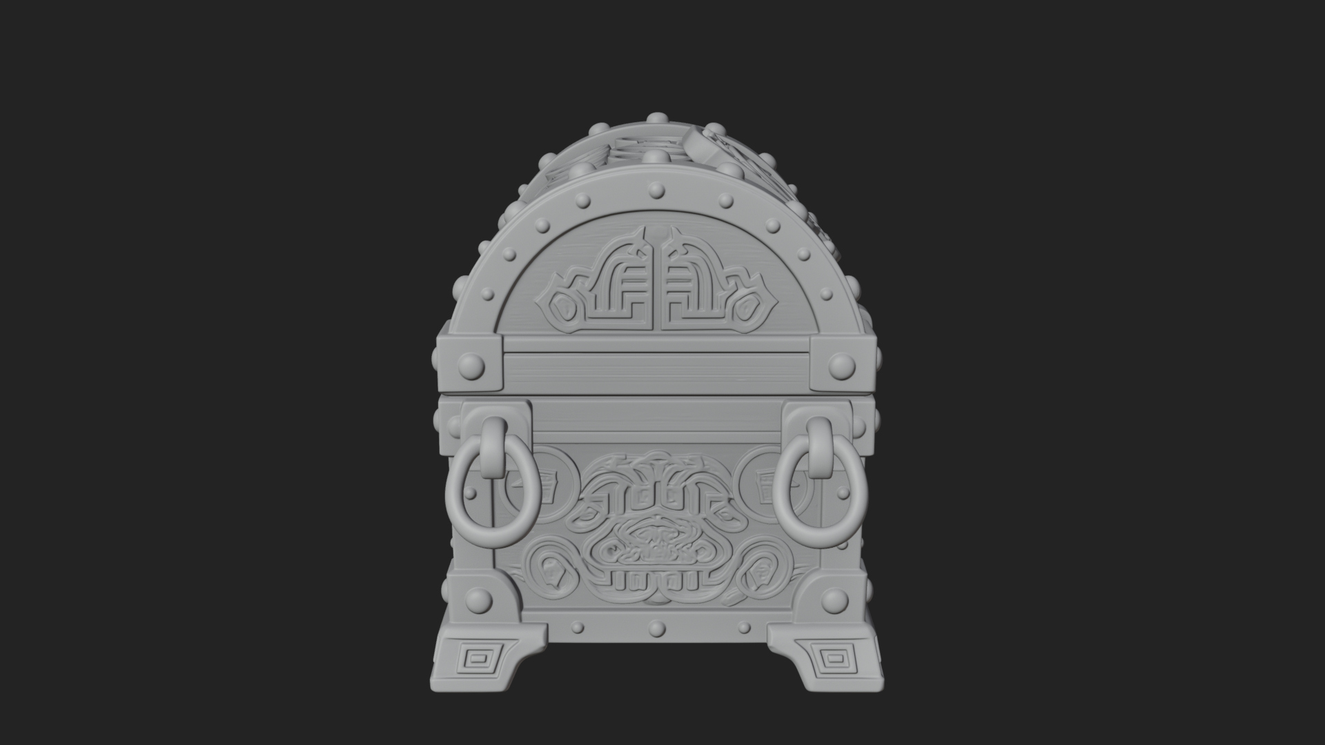 Coin Studded Treasure Chest Model Design 3 3D Print Model 3D Model