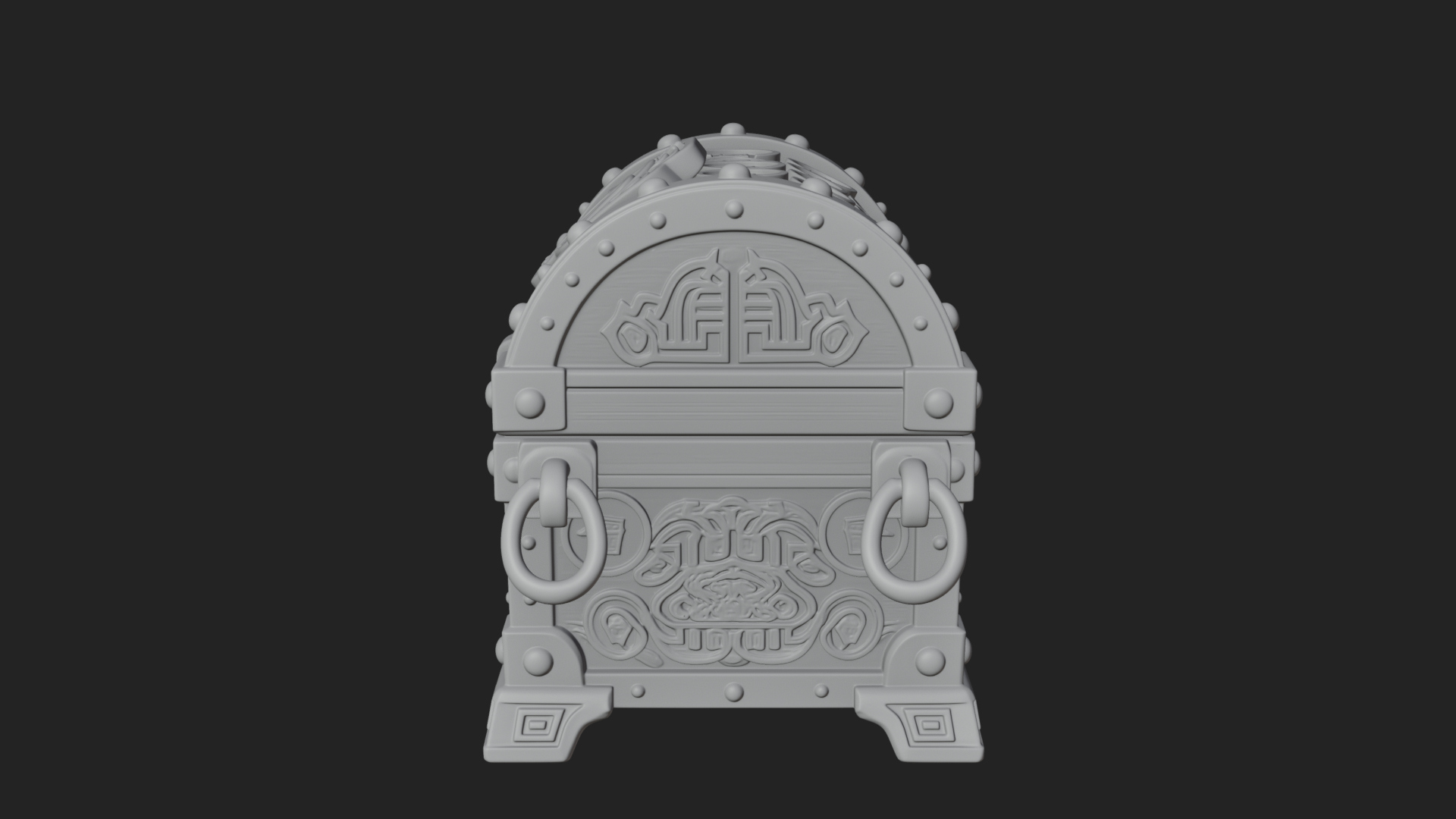 Coin Studded Treasure Chest Model Design 3 3D Print Model 3D Model
