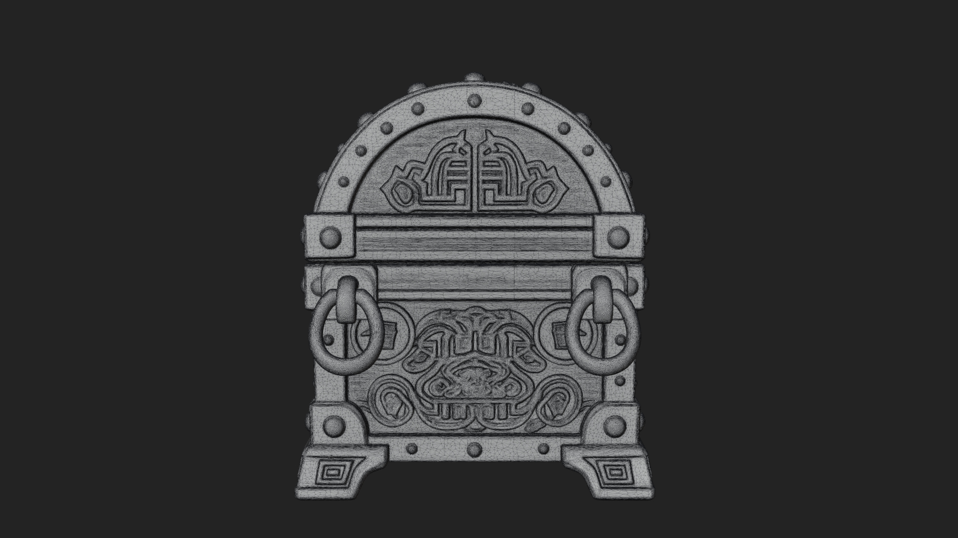 Coin Studded Treasure Chest Model Design 3 3D Print Model 3D Model