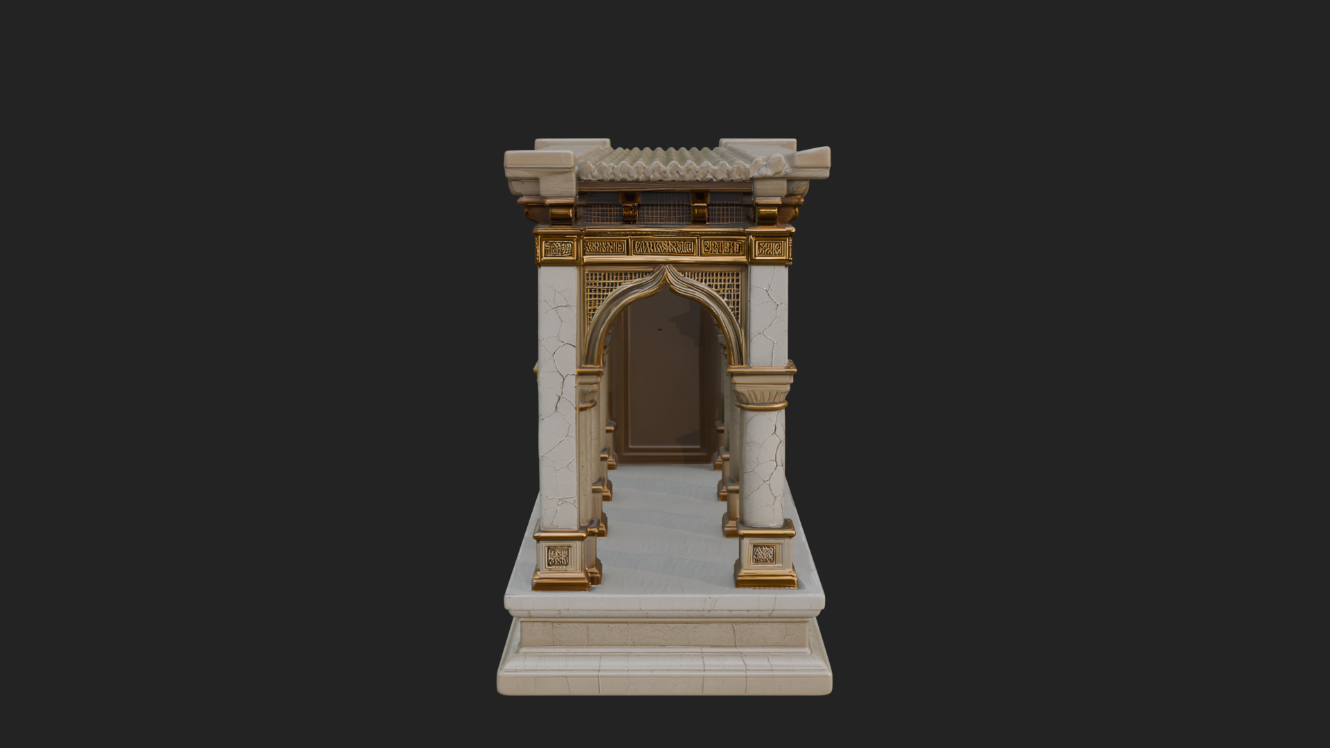 Columned Arcade Model Design 1 3D Print Model 3D Model