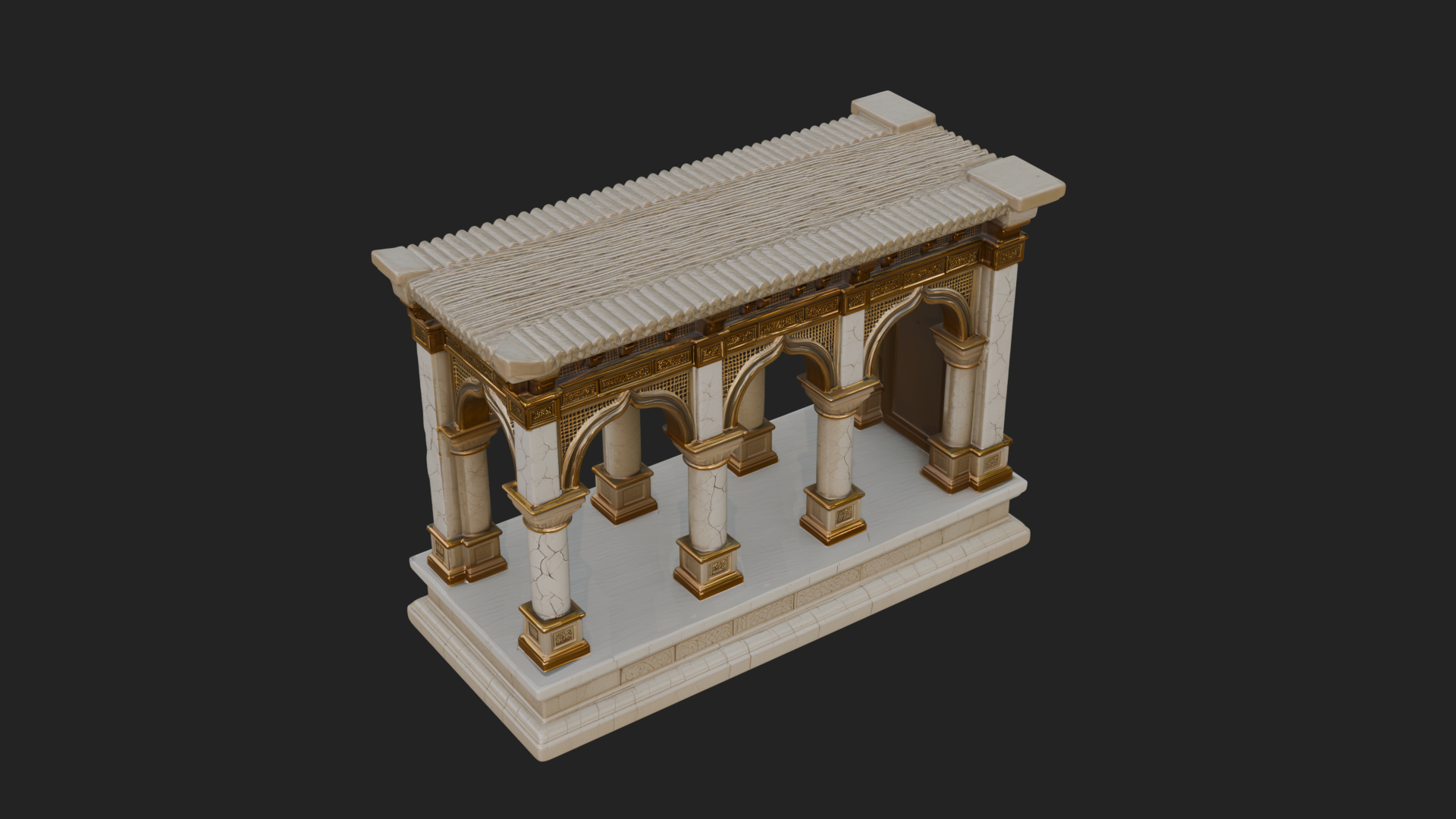 Columned Arcade Model Design 1 3D Print Model 3D Model