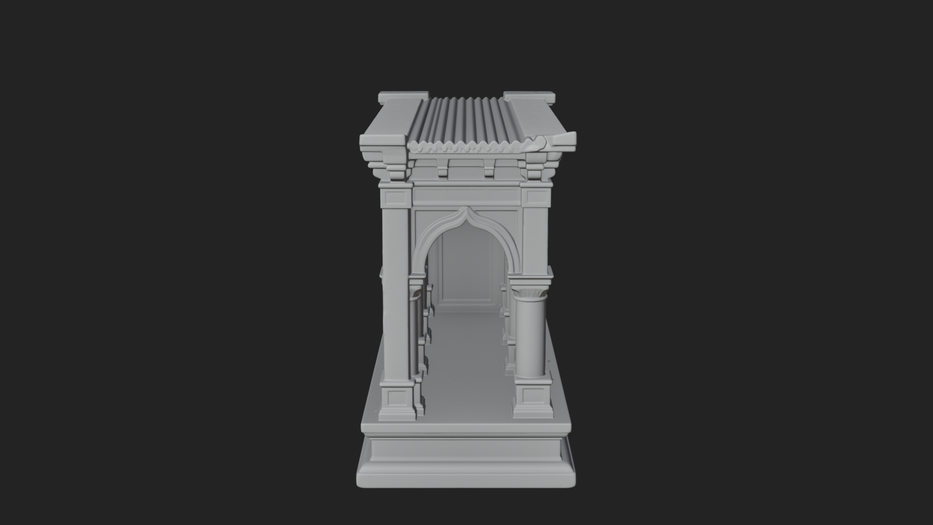 Columned Arcade Model Design 1 3D Print Model 3D Model