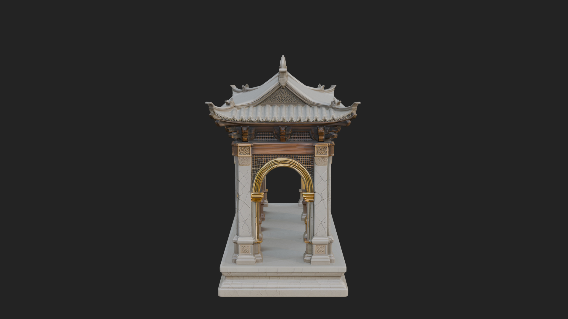 Columned Arcade Model Design 2 3D Print Model 3D Model