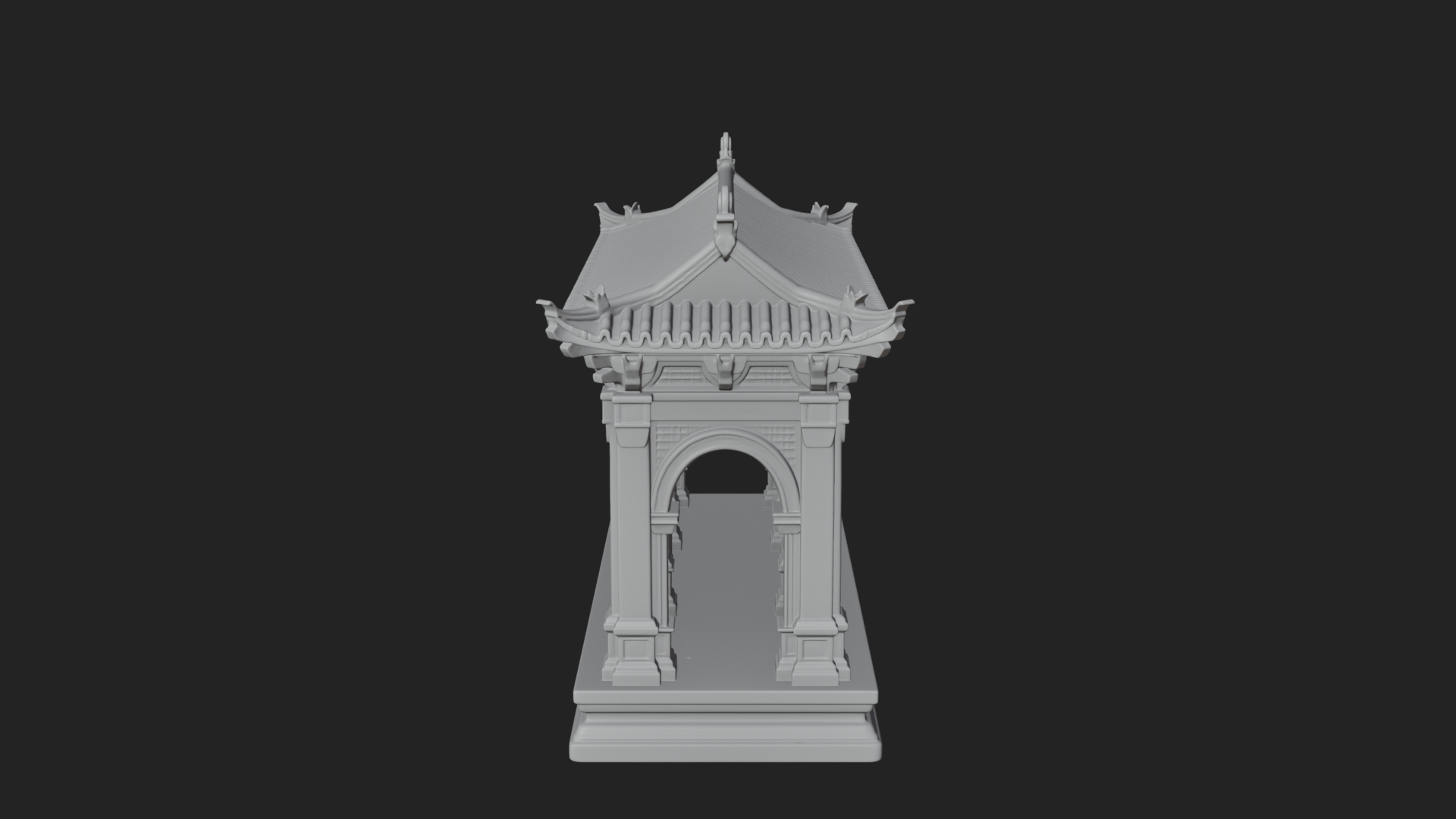 Columned Arcade Model Design 2 3D Print Model 3D Model