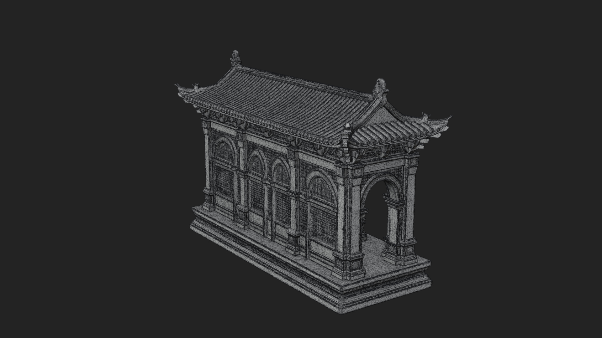 Columned Arcade Model Design 2 3D Print Model 3D Model