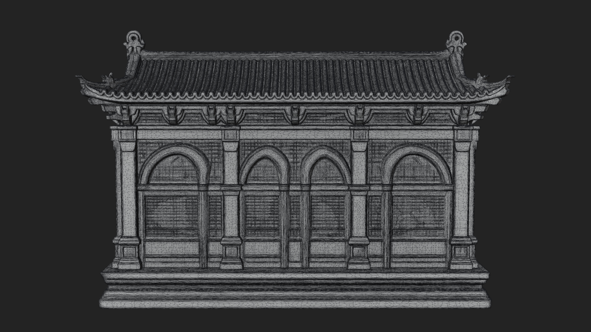 Columned Arcade Model Design 2 3D Print Model 3D Model