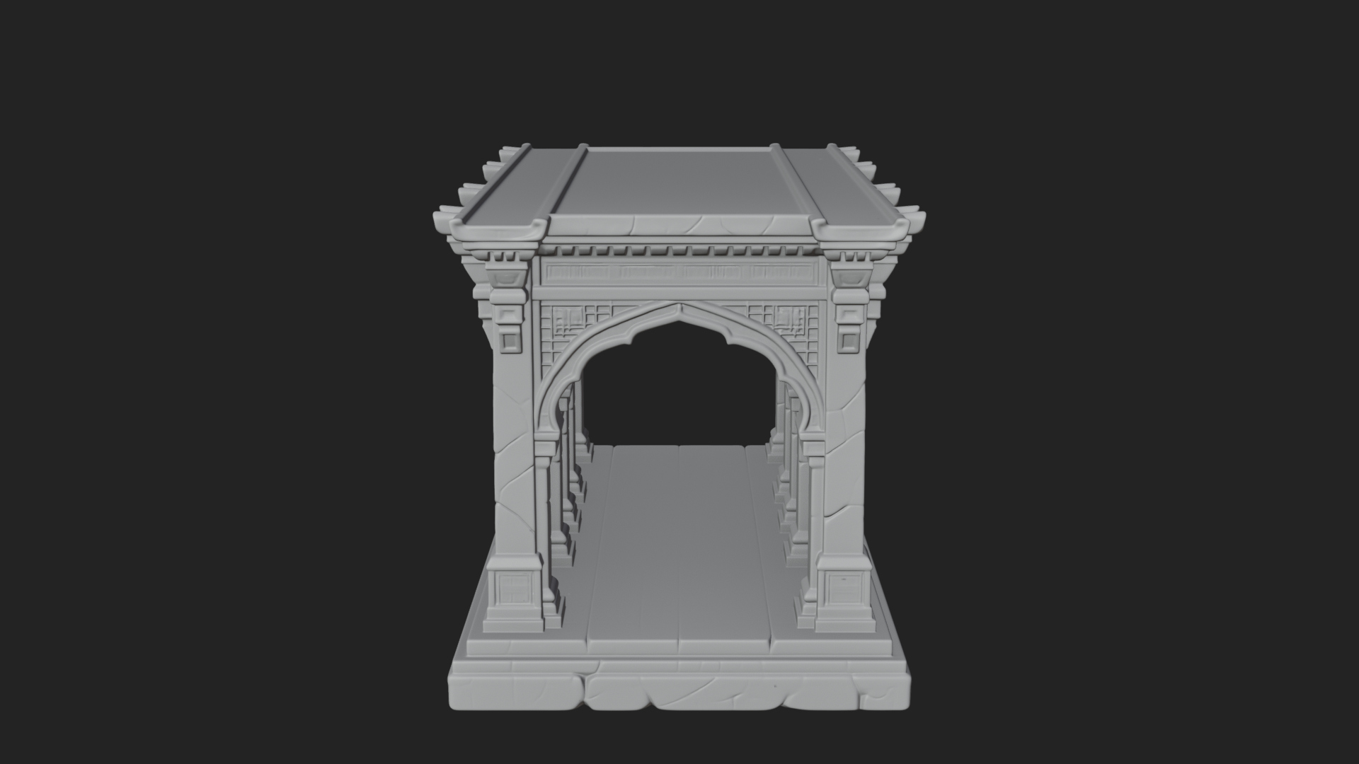 Columned Arcade Model Design 3 3D Print Model 3D Model