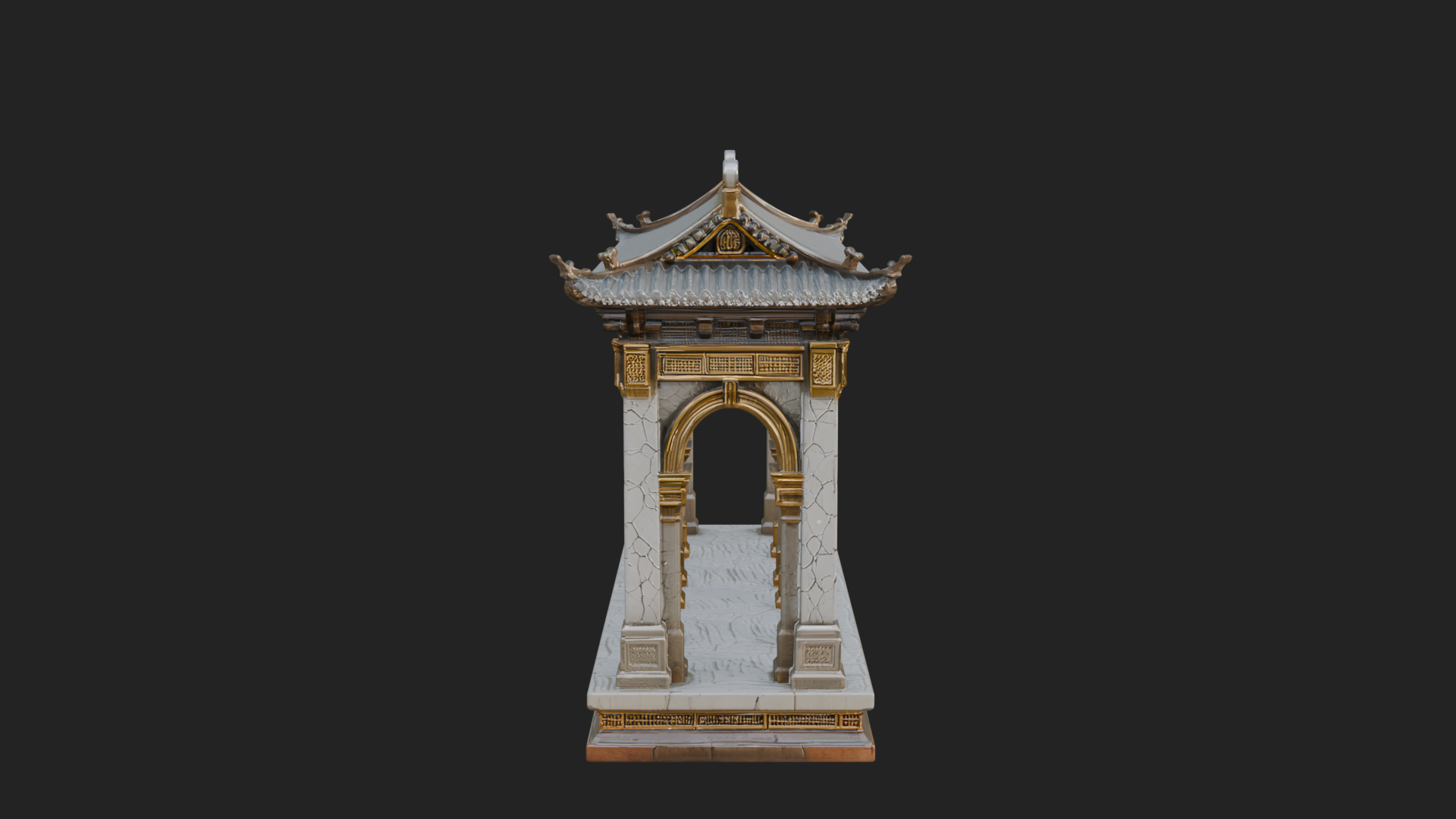Columned Arcade Model Design 4 3D Print Model 3D Model