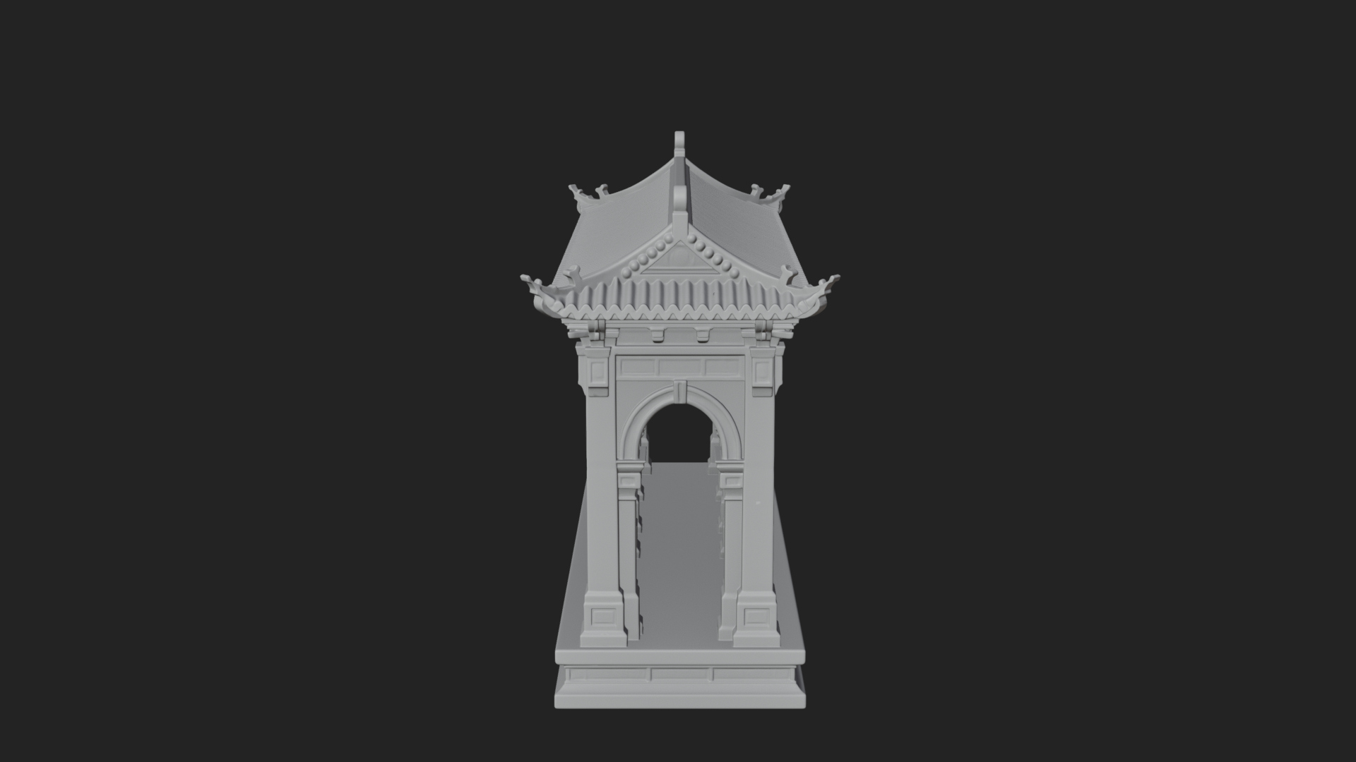 Columned Arcade Model Design 4 3D Print Model 3D Model