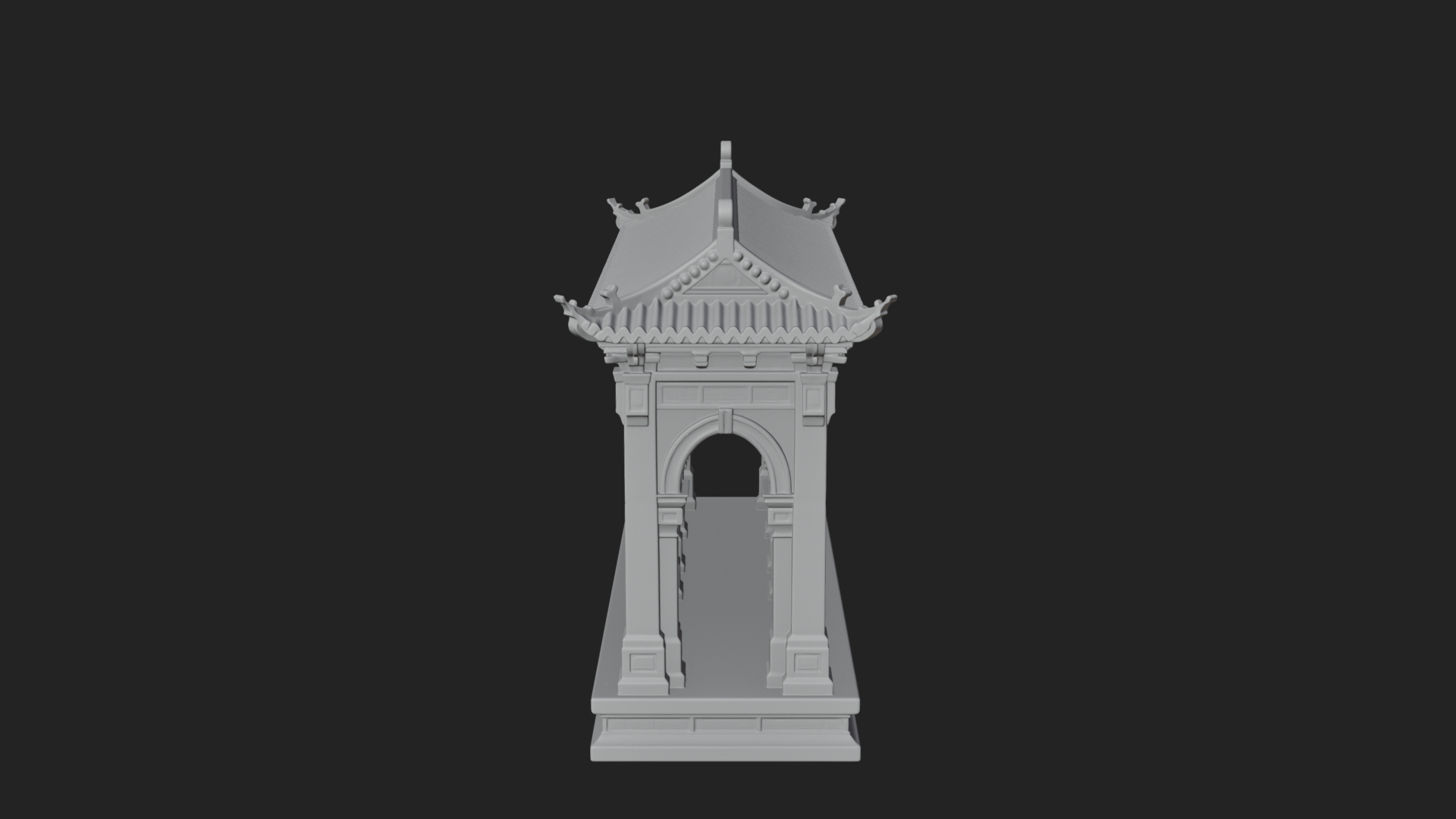 Columned Arcade Model Design 4 3D Print Model 3D Model