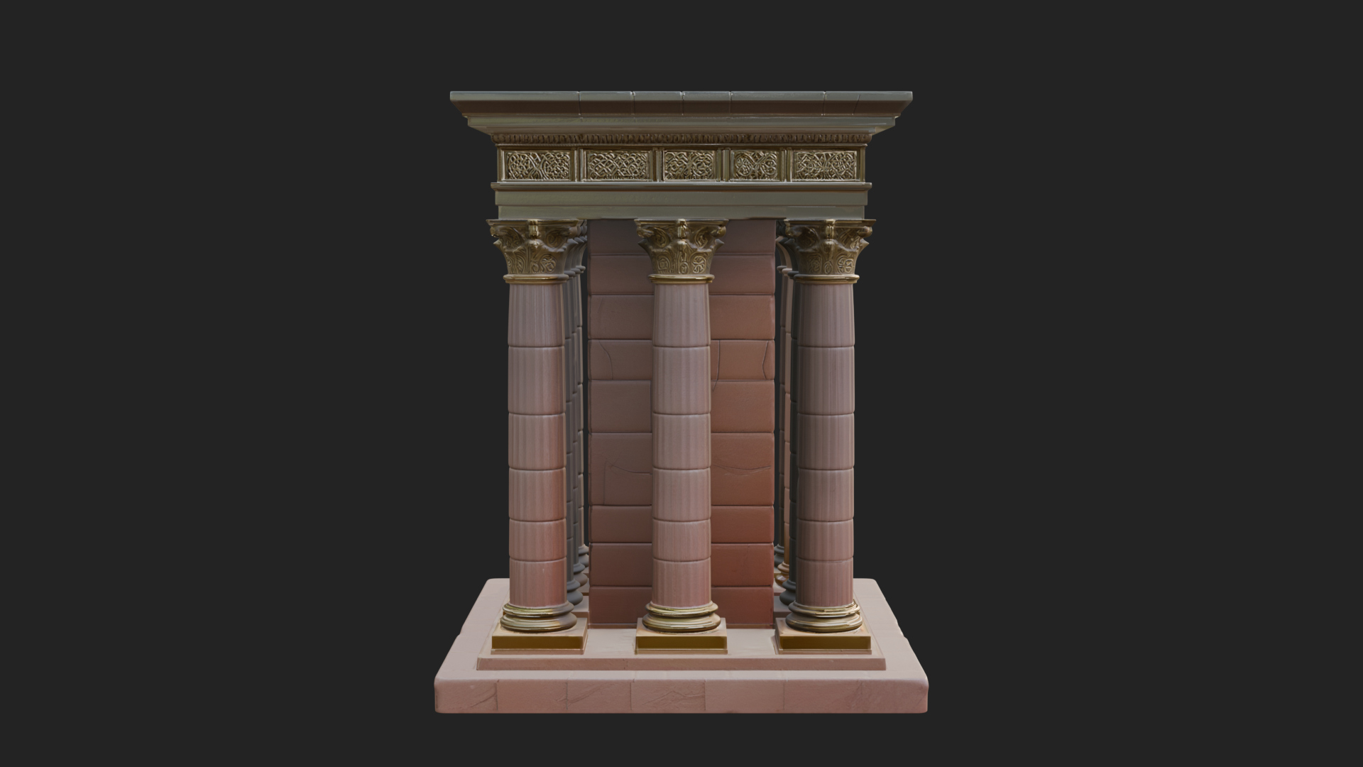 Columned Arcade Model Design 5 3D Print Model 3D Model
