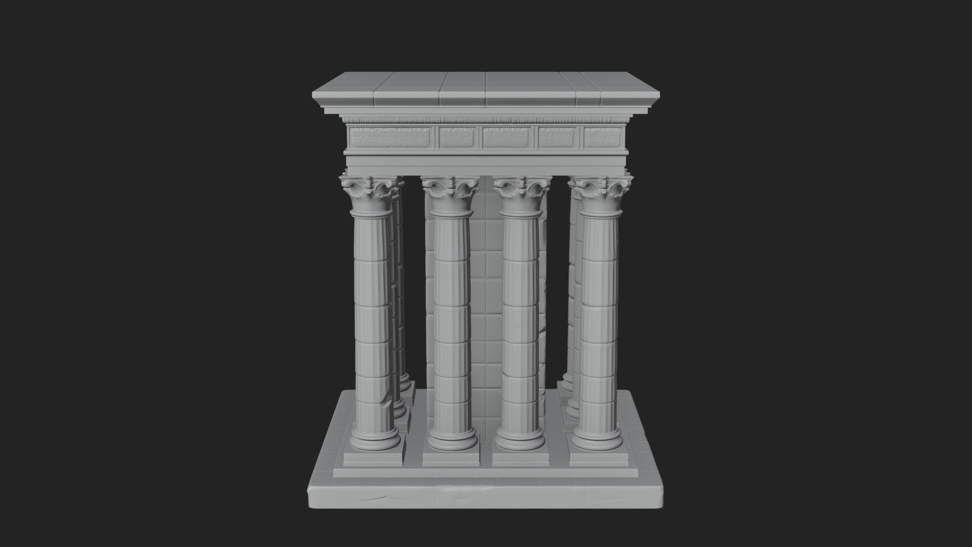 Columned Arcade Model Design 5 3D Print Model 3D Model