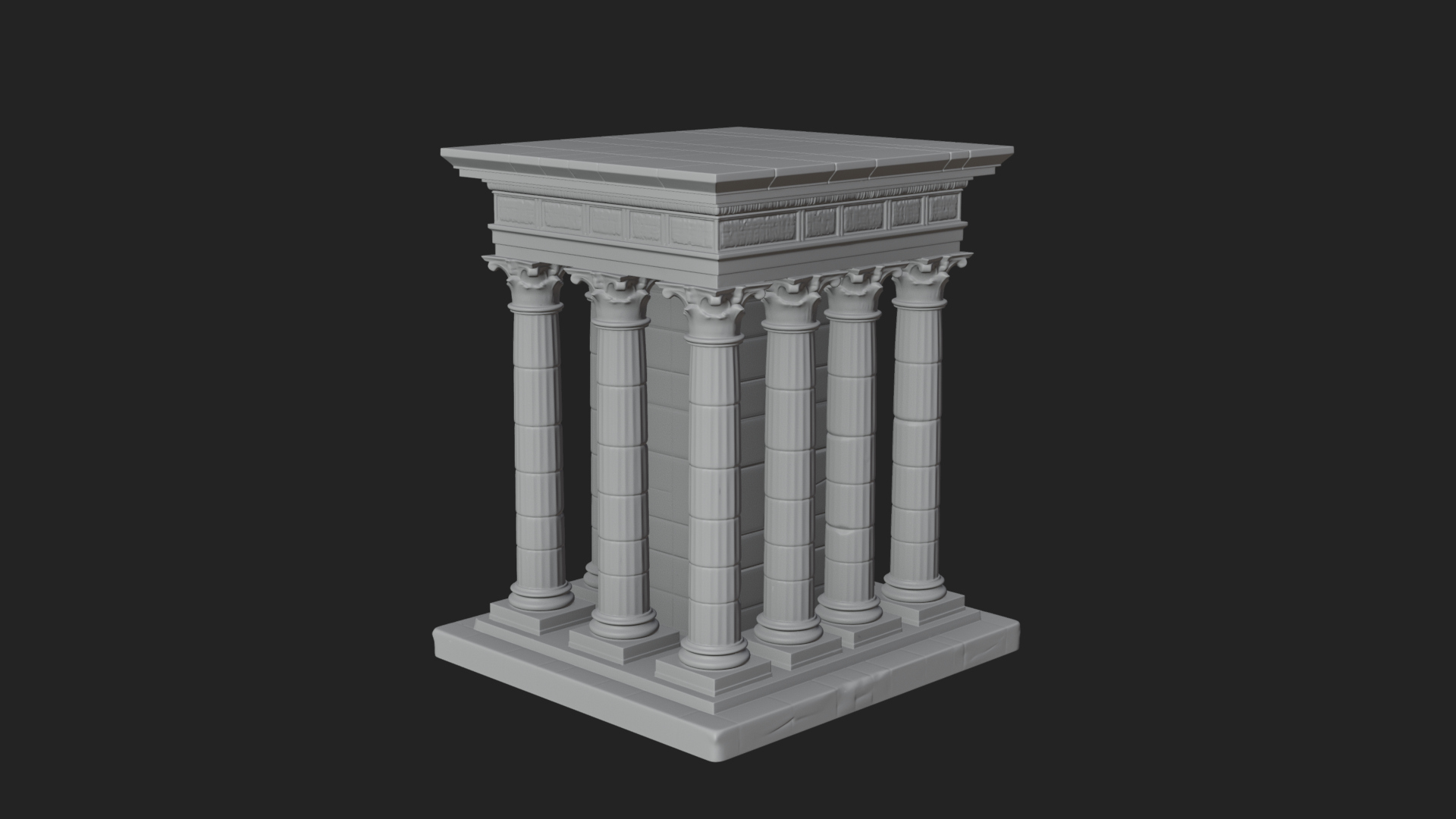 Columned Arcade Model Design 5 3D Print Model 3D Model