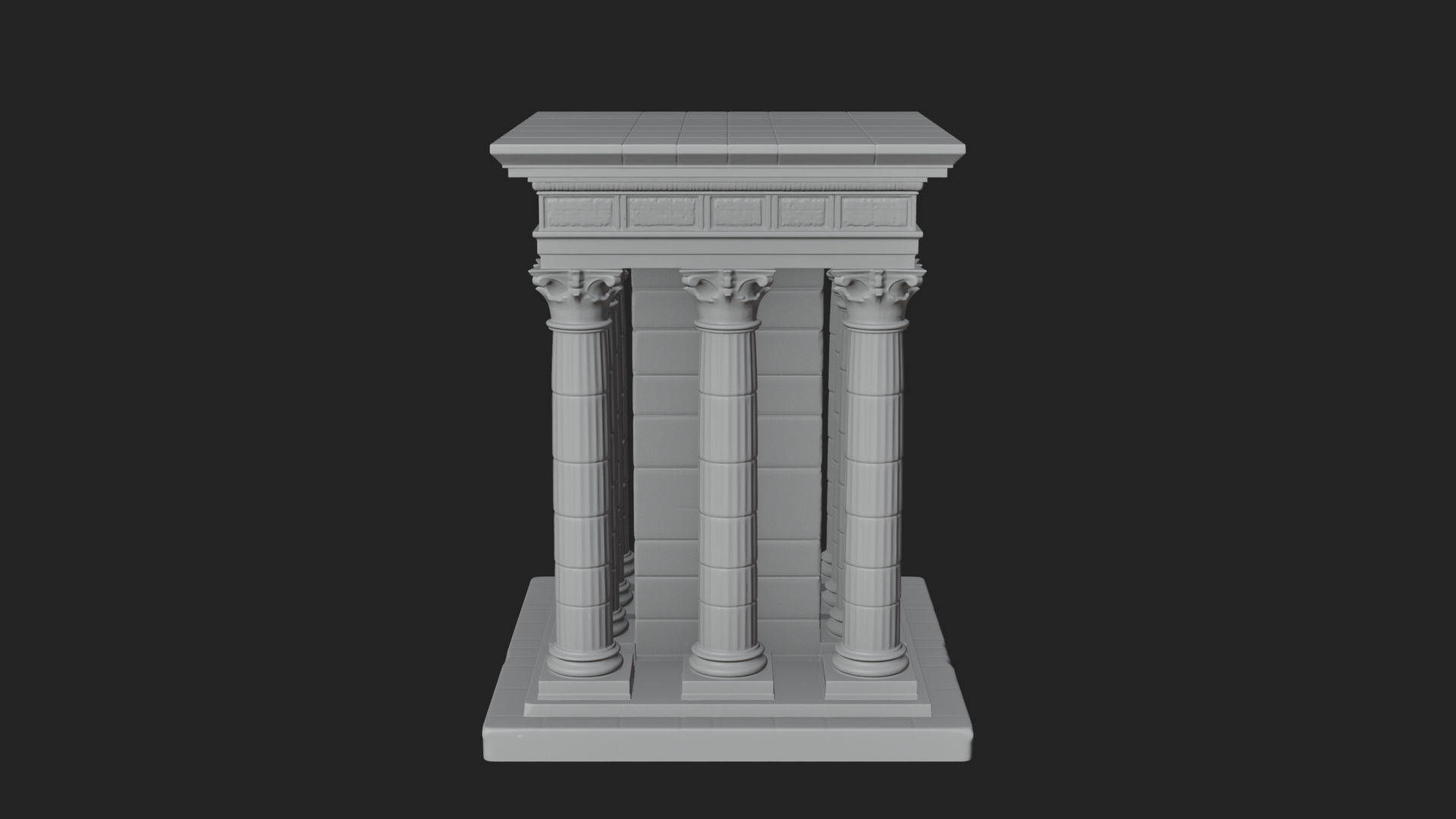 Columned Arcade Model Design 5 3D Print Model 3D Model