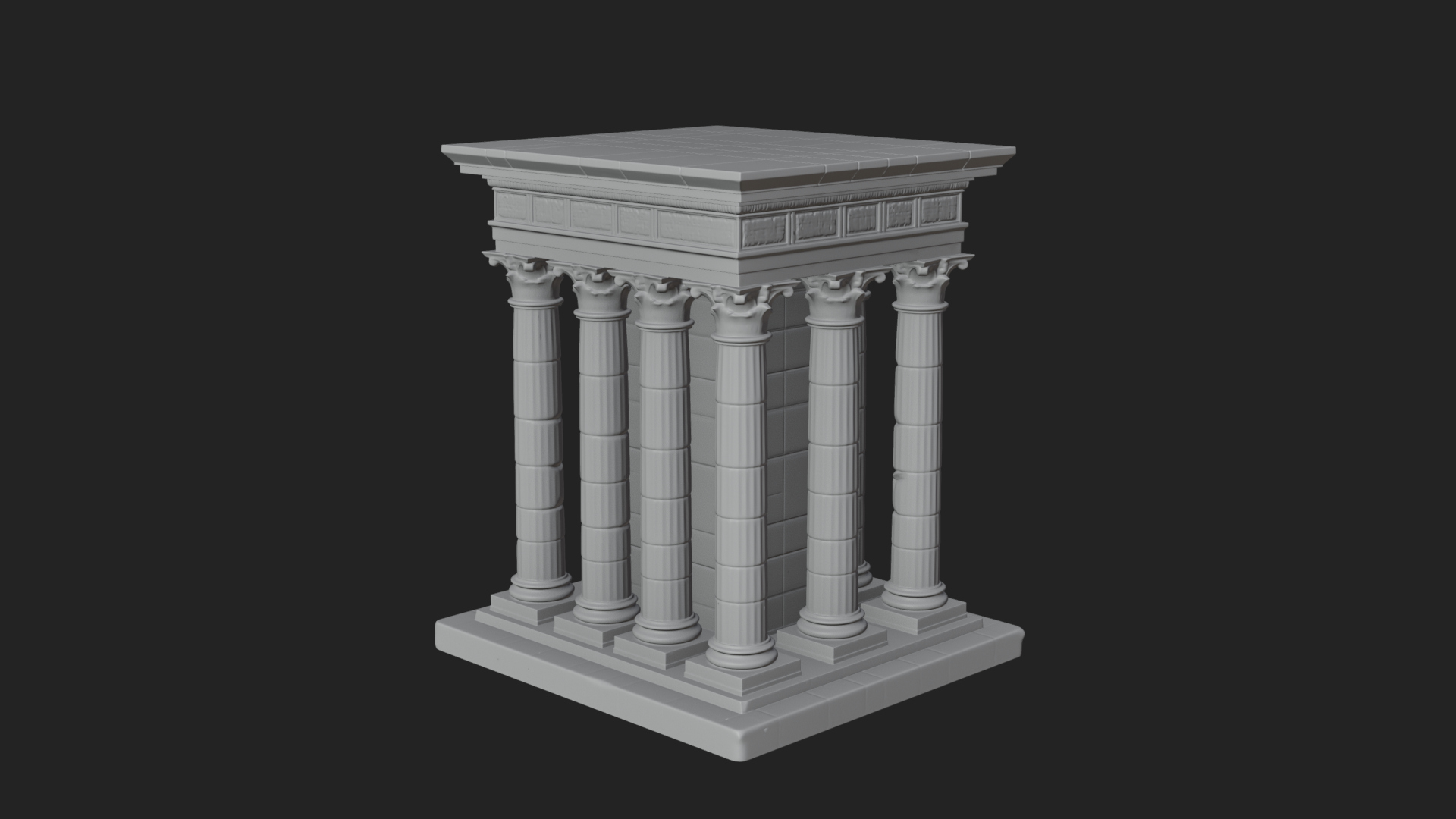 Columned Arcade Model Design 5 3D Print Model 3D Model