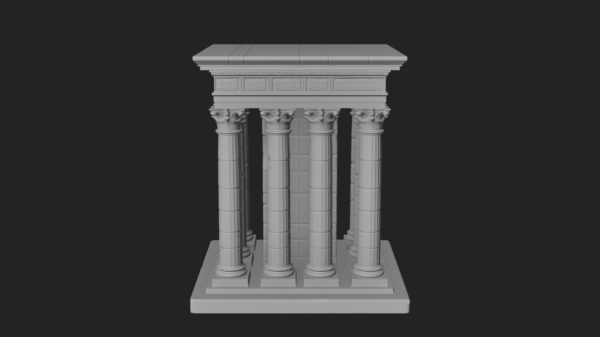 Columned Arcade Model Design 5 3D Print Model 3D Model