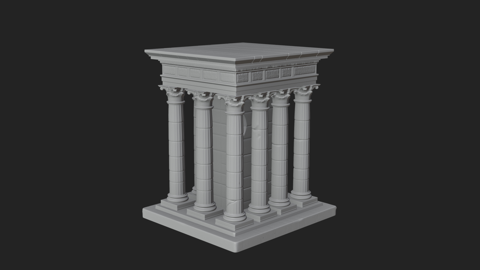 Columned Arcade Model Design 5 3D Print Model 3D Model