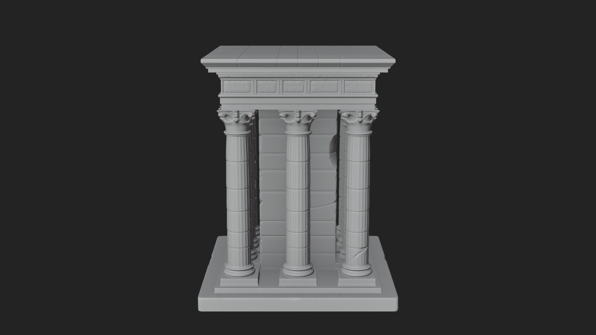 Columned Arcade Model Design 5 3D Print Model 3D Model