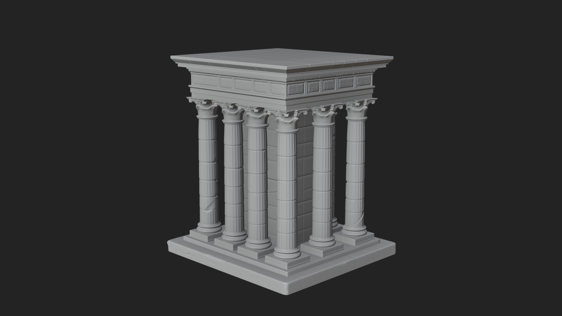 Columned Arcade Model Design 5 3D Print Model 3D Model