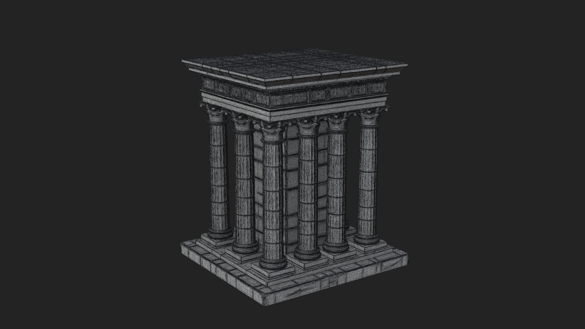 Columned Arcade Model Design 5 3D Print Model 3D Model