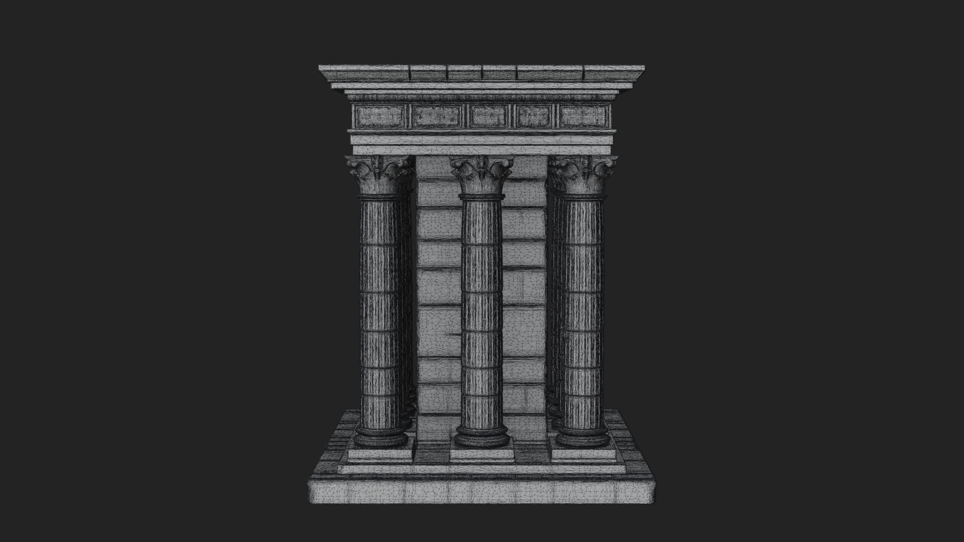Columned Arcade Model Design 5 3D Print Model 3D Model