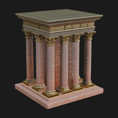 Columned Arcade Model Design 5 3D Print Model