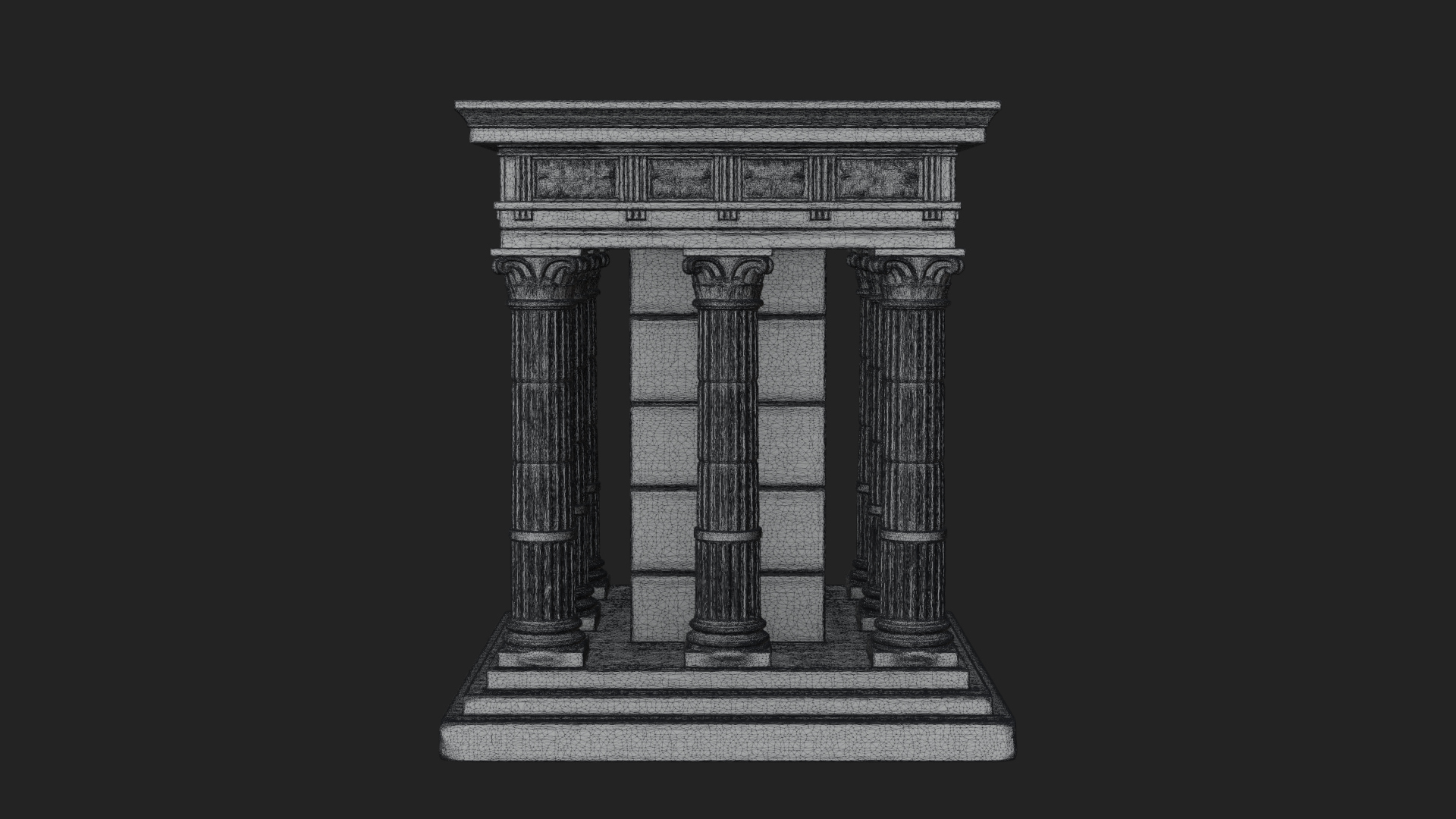 Columned Arcade Model Design 6 3D Print Model 3D Model