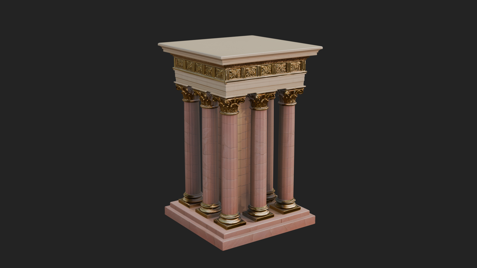 Columned Arcade Model Design 7 3D Print Model 3D Model