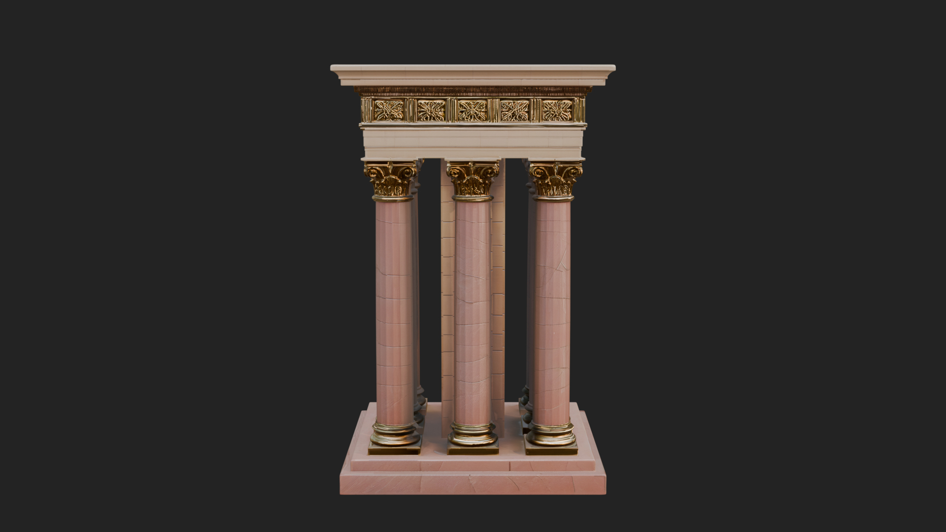 Columned Arcade Model Design 7 3D Print Model 3D Model