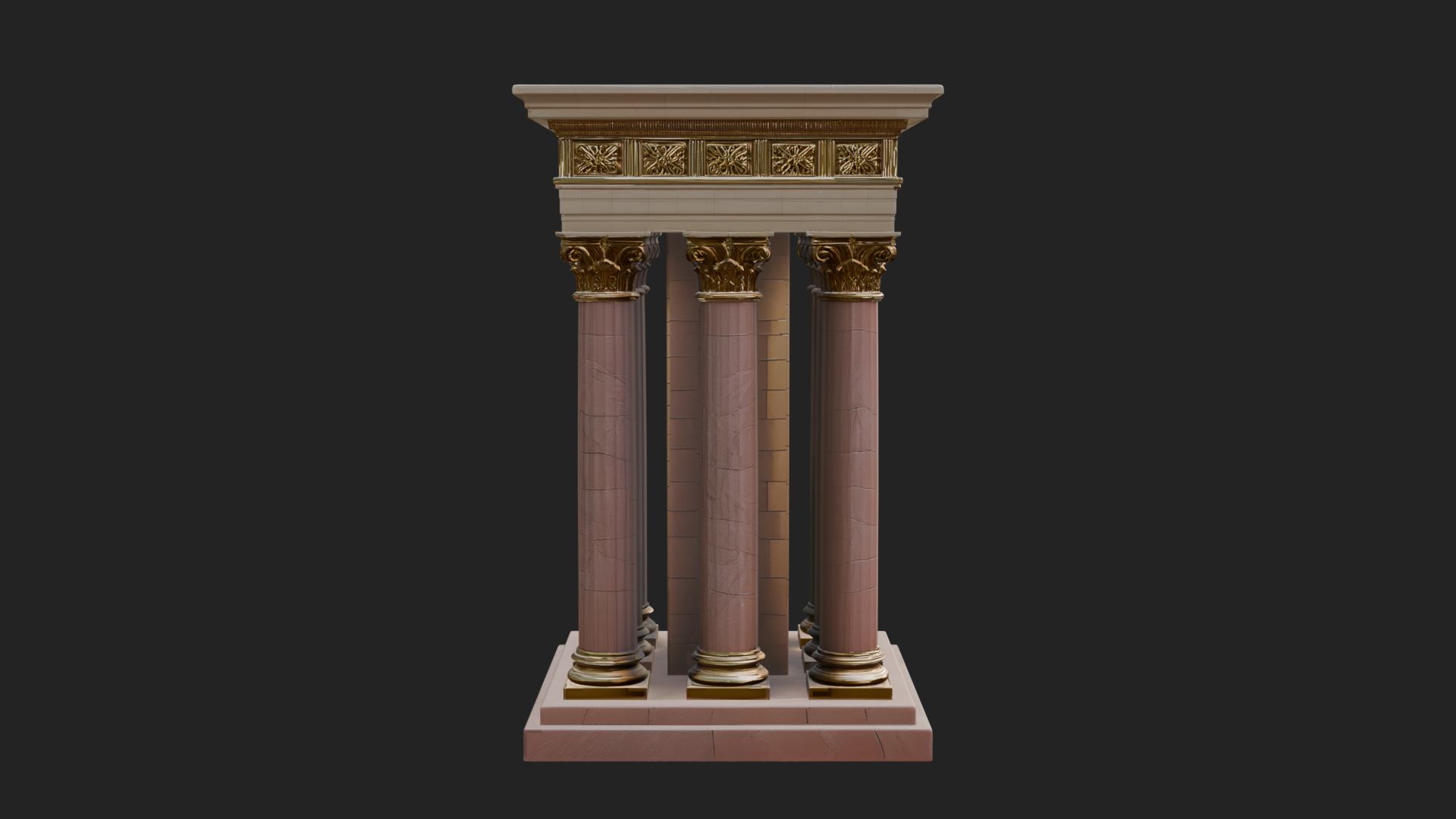 Columned Arcade Model Design 7 3D Print Model 3D Model