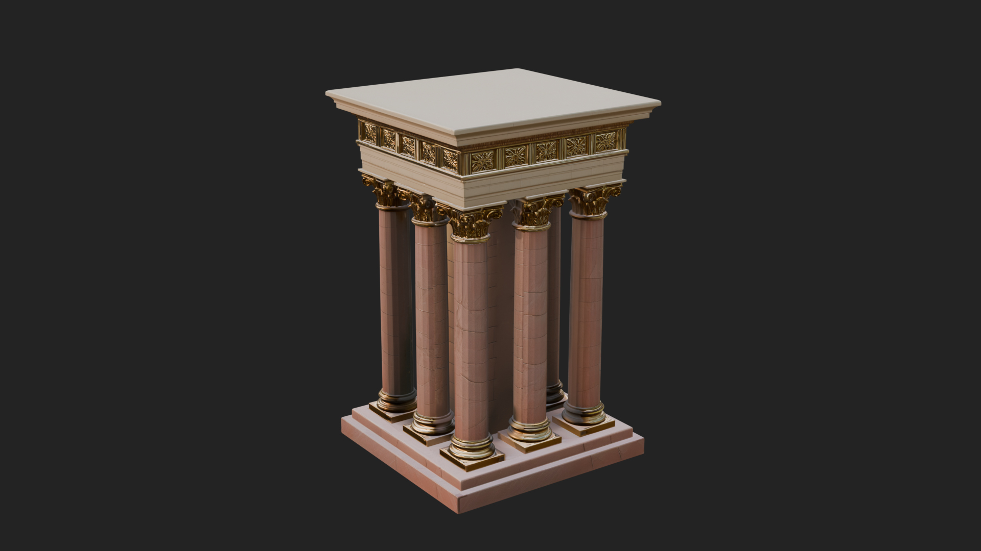 Columned Arcade Model Design 7 3D Print Model 3D Model