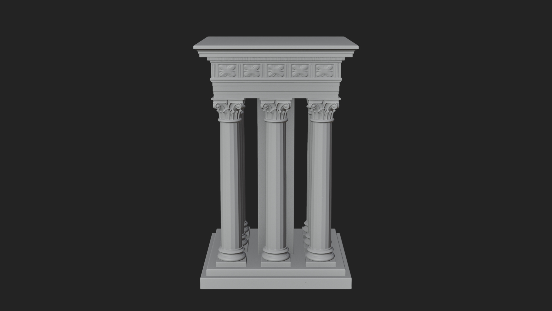 Columned Arcade Model Design 7 3D Print Model 3D Model
