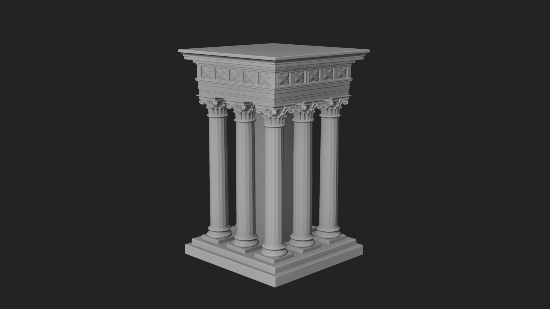Columned Arcade Model Design 7 3D Print Model 3D Model