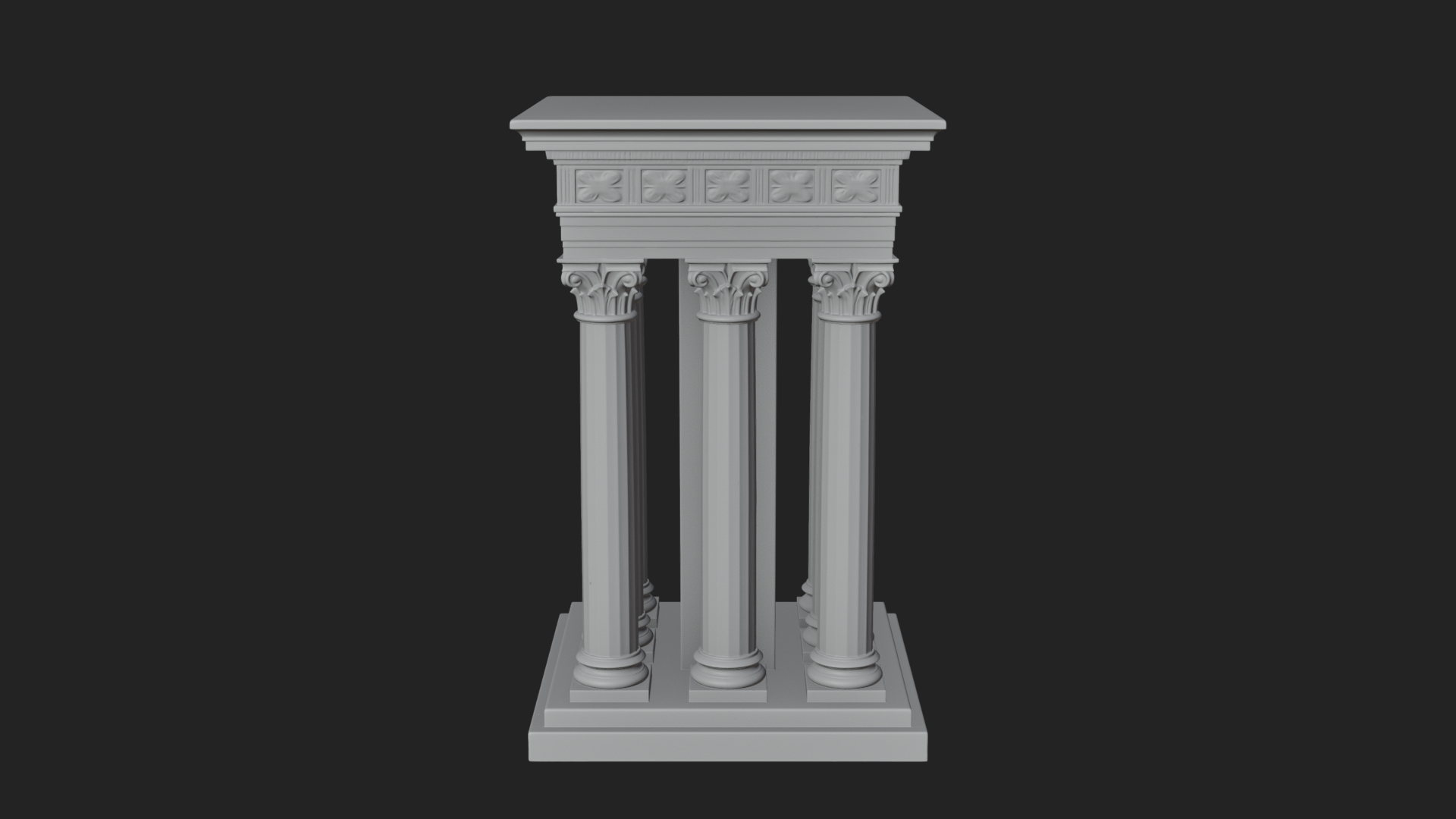 Columned Arcade Model Design 7 3D Print Model 3D Model