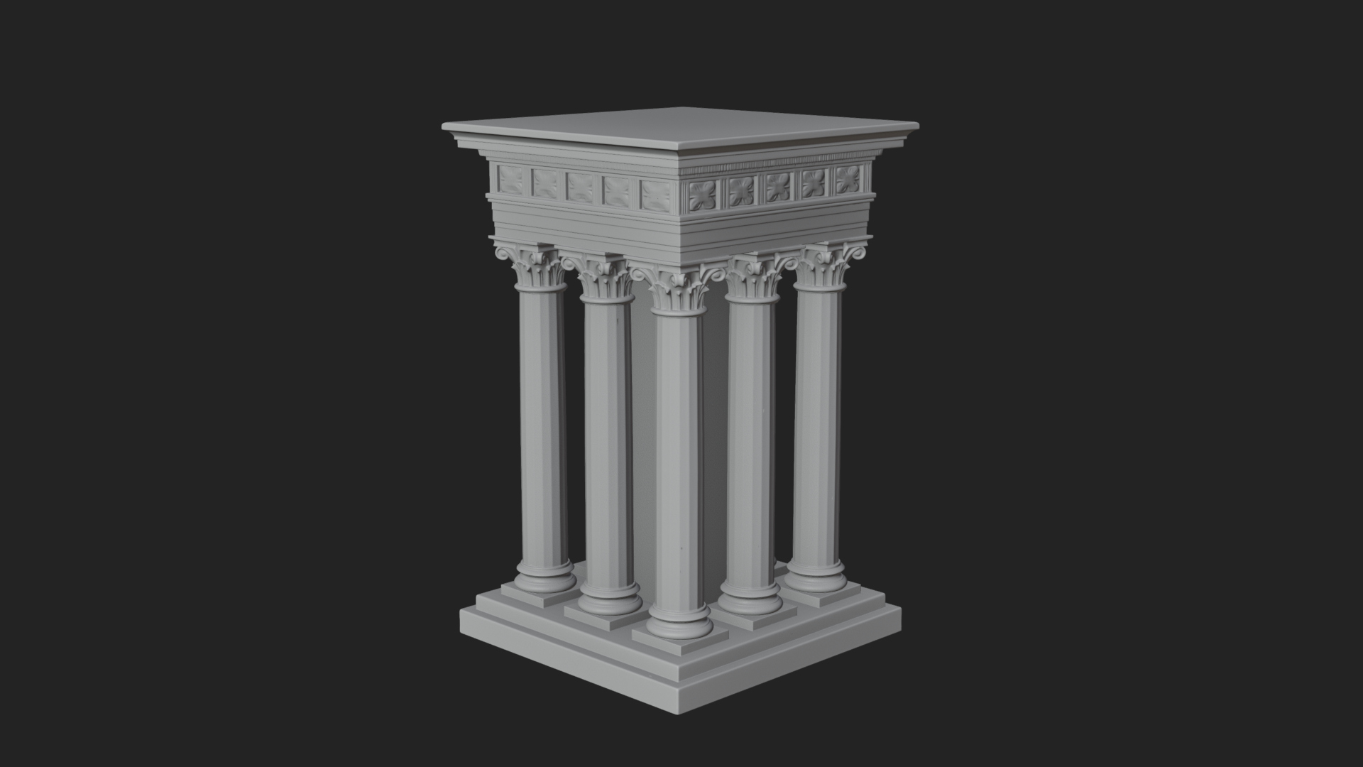 Columned Arcade Model Design 7 3D Print Model 3D Model