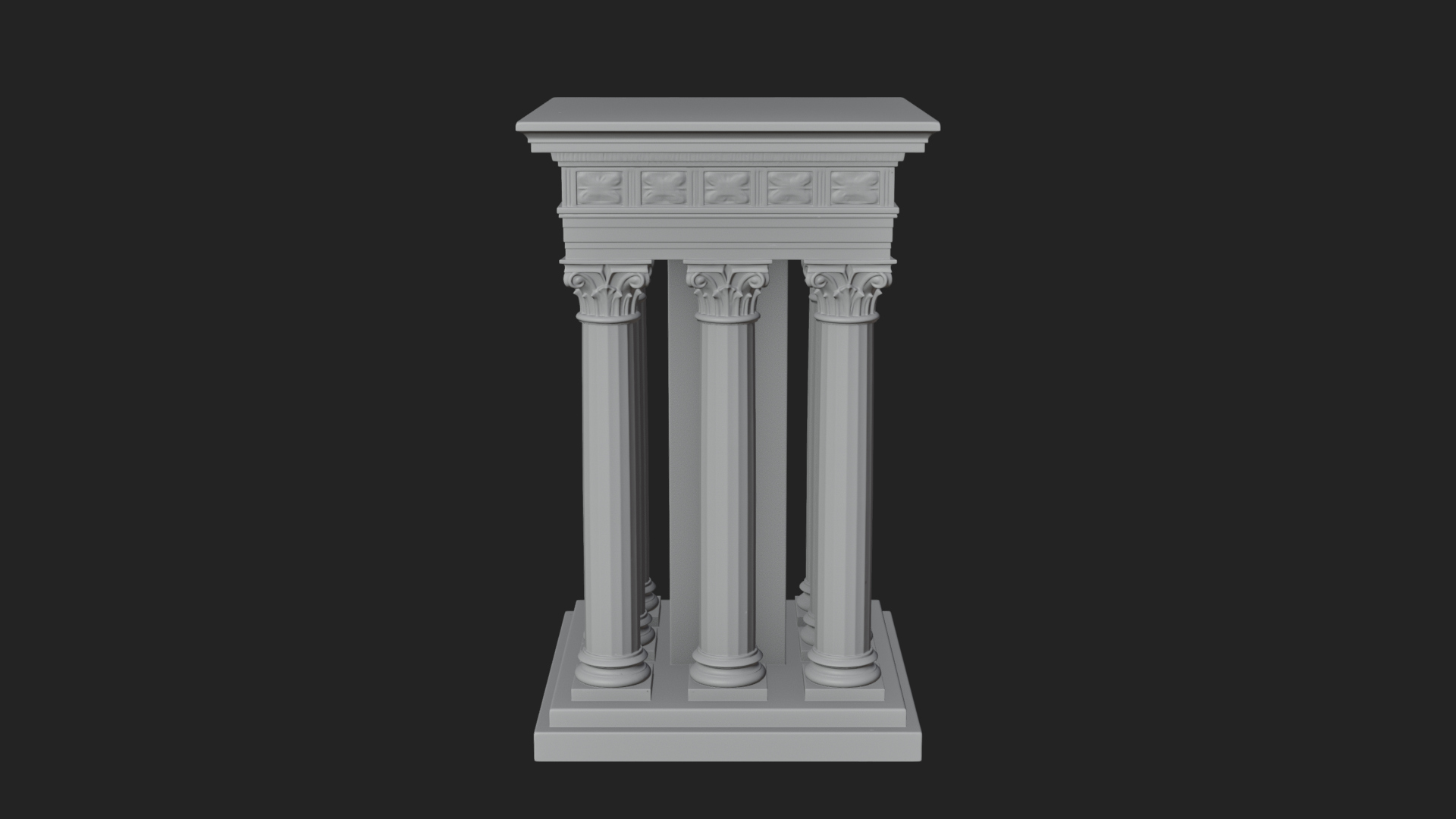 Columned Arcade Model Design 7 3D Print Model 3D Model