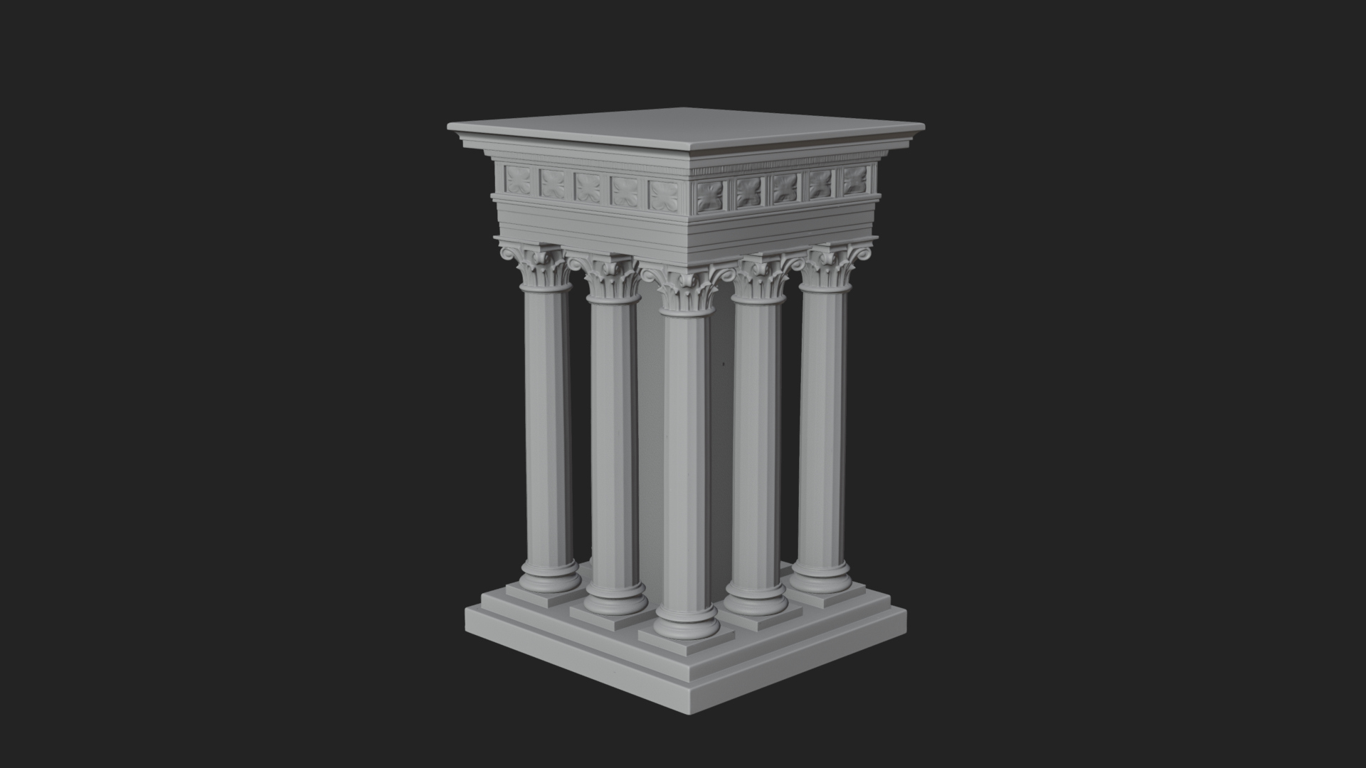 Columned Arcade Model Design 7 3D Print Model 3D Model