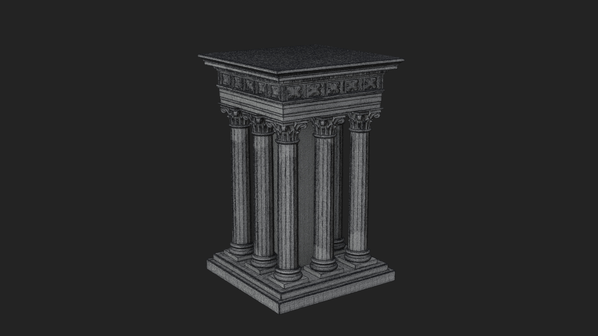 Columned Arcade Model Design 7 3D Print Model 3D Model