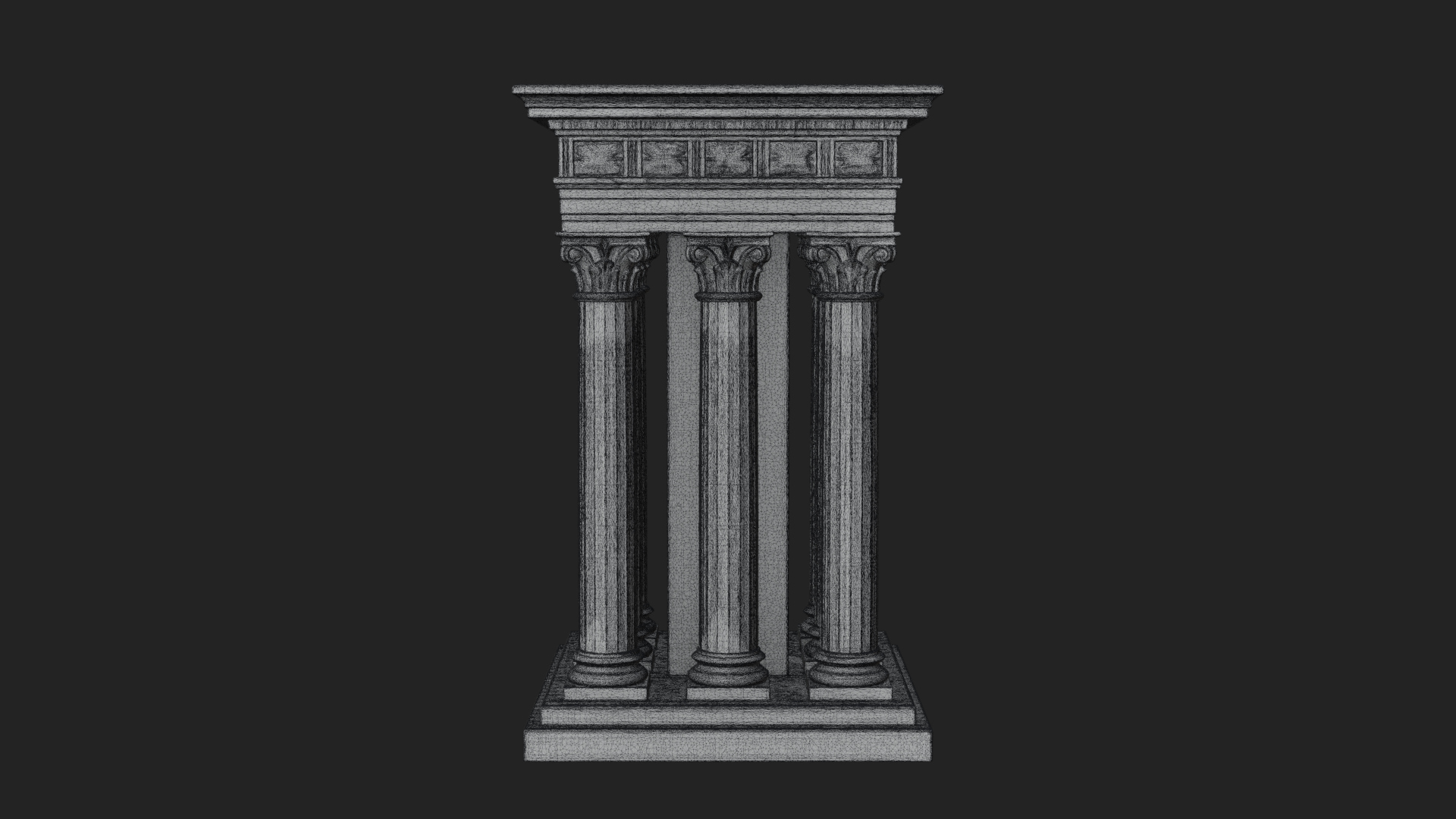 Columned Arcade Model Design 7 3D Print Model 3D Model