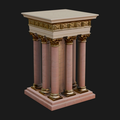 Columned Arcade Model Design 7 3D Print Model