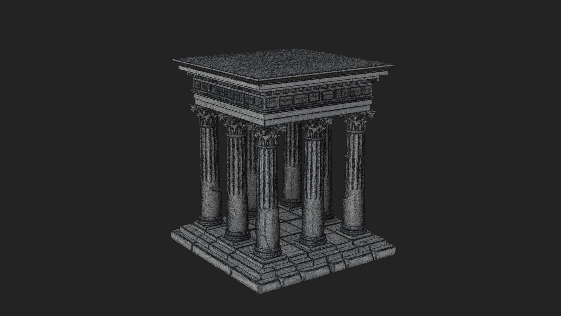 Columned Arcade Model Design 8 3D Print Model 3D Model