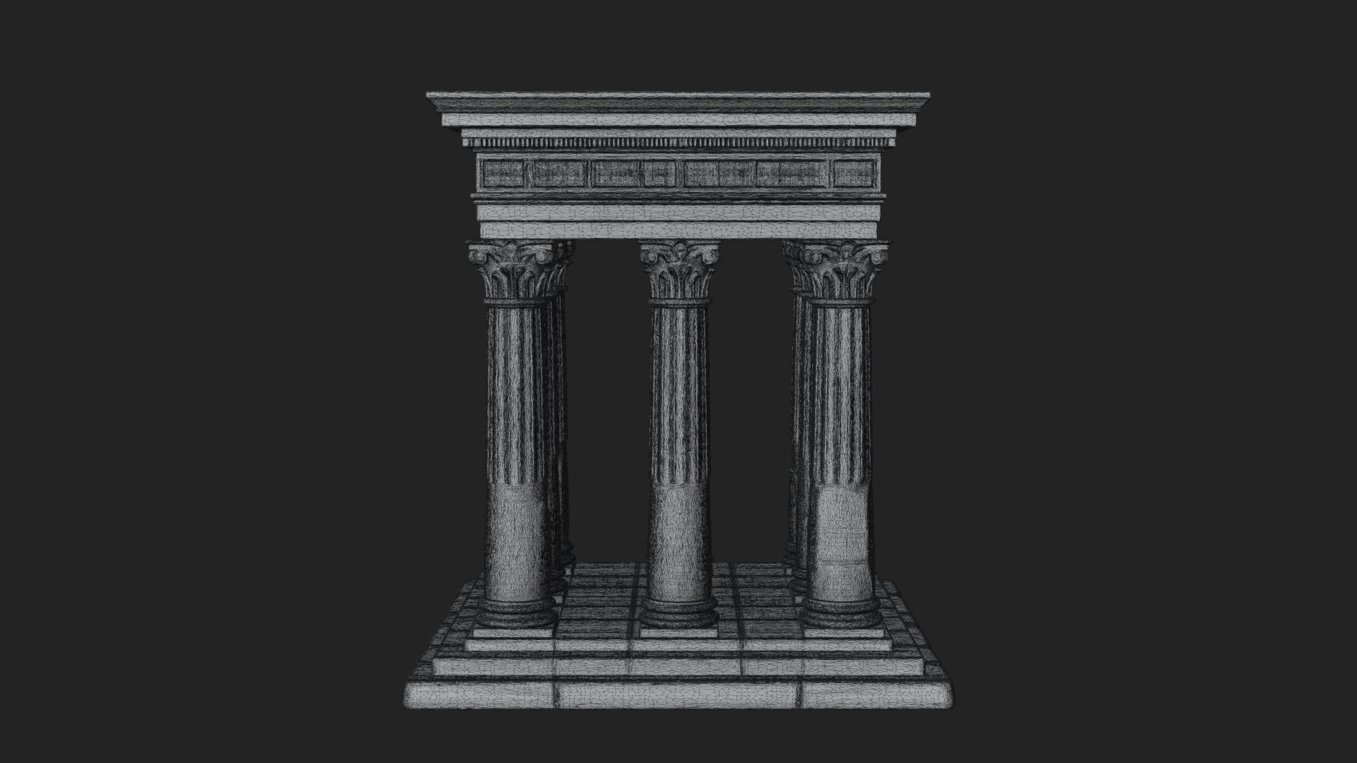 Columned Arcade Model Design 8 3D Print Model 3D Model