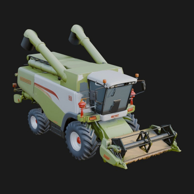 Combine Harvester Model Design 11 3D Print Model