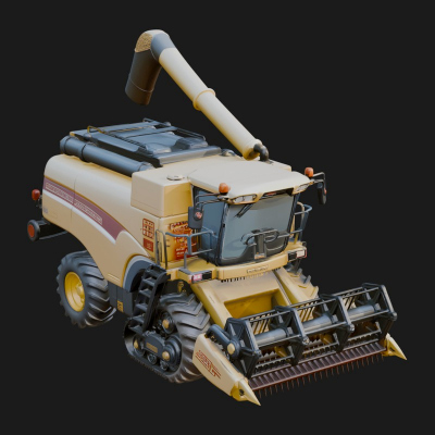 Combine Harvester Model Design 13 3D Print Model